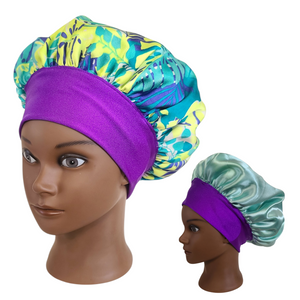 HKB Reversible Luxe Satin Bonnet - Island Collection